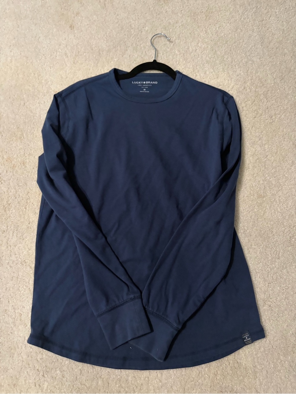 Lucky Brand Men's Long-Sleeve Crew in Navy Blue